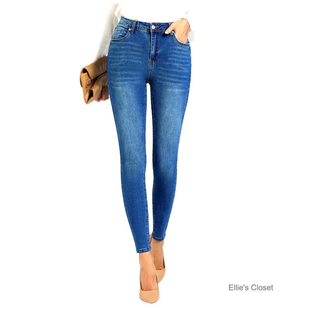 Skinny Jeans High Waist Stretchy Slimming Jeggings Denim Trousers